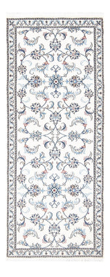 Tapis de couloir Tapis persan - Nain - 197 x 78 cm - argent