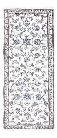 Tapis de couloir Tapis persan - Nain - 202 x 78 cm - argent