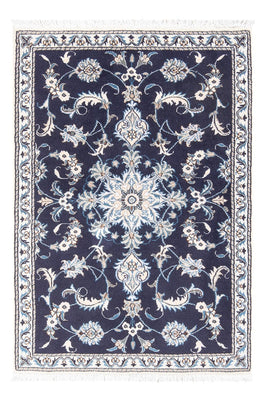Tapis persan - Nain - 140 x 90 cm - bleu foncé