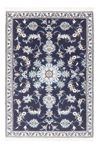 Tapis persan - Nain - 140 x 90 cm - bleu foncé