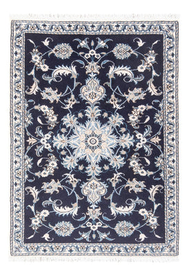 Tapis persan - Nain - 140 x 90 cm - bleu foncé