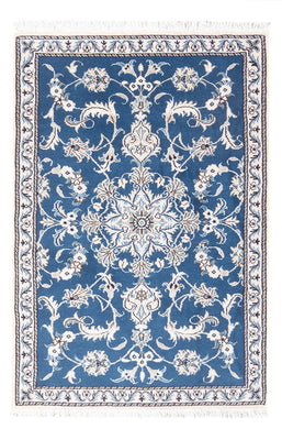 Tapis persan - Nain - 140 x 90 cm - bleu
