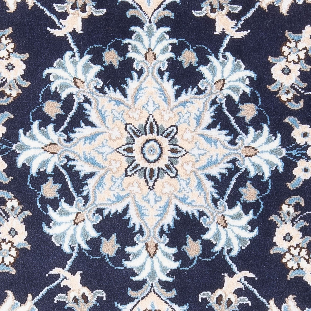 Tapis persan - Nain - 140 x 90 cm - bleu foncé