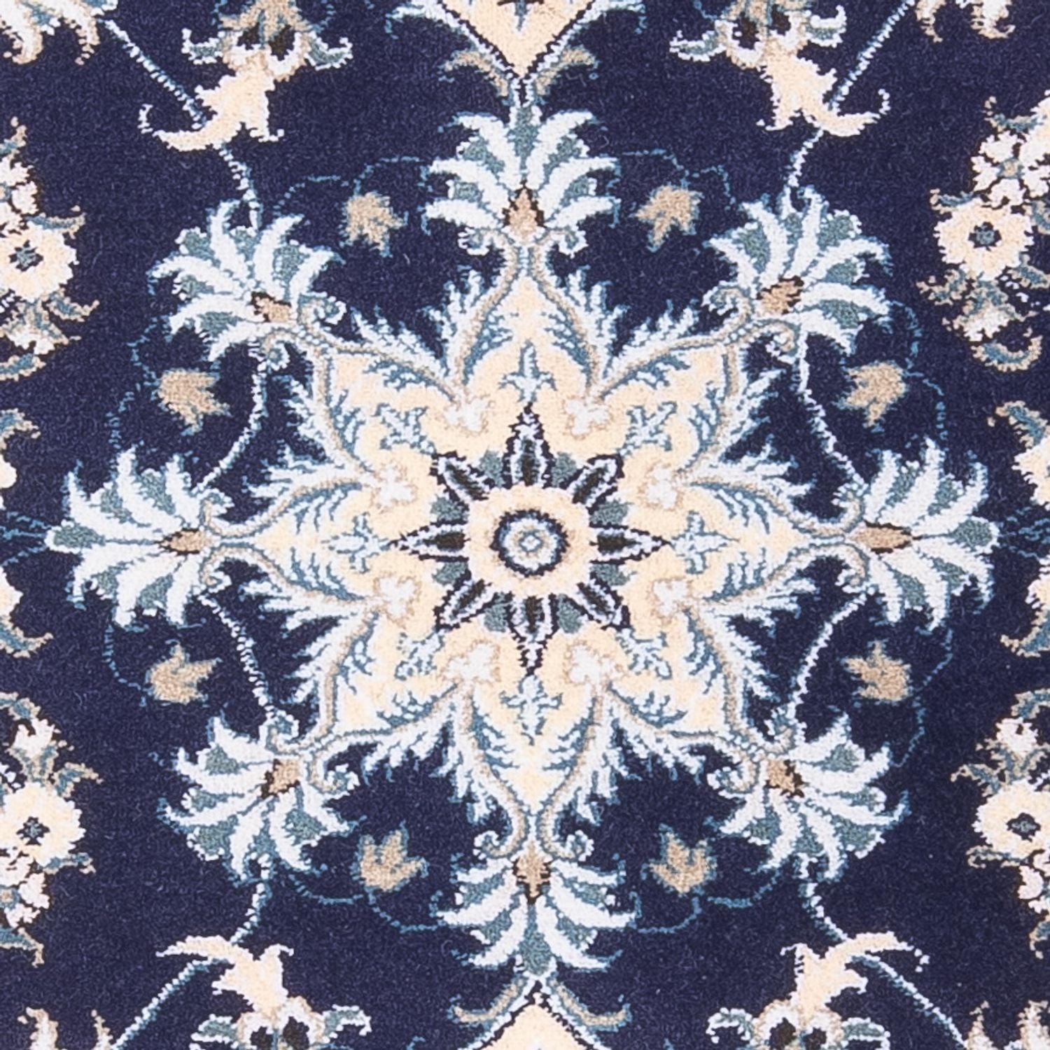 Tapis persan - Nain - 140 x 90 cm - bleu foncé