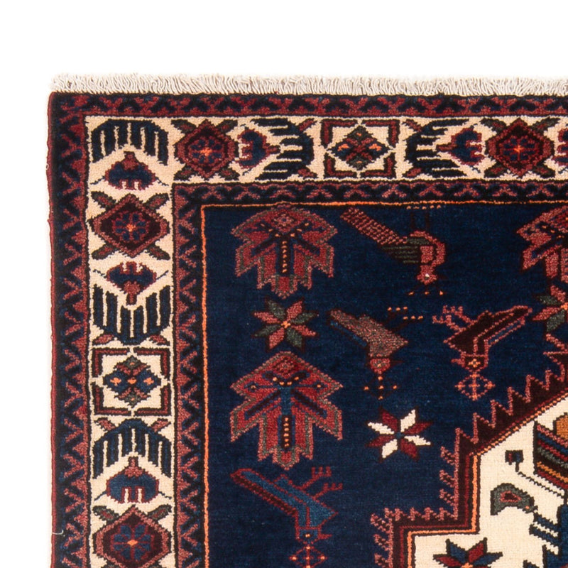 Tapis persan - Nomadic - 205 x 128 cm - bleu foncé
