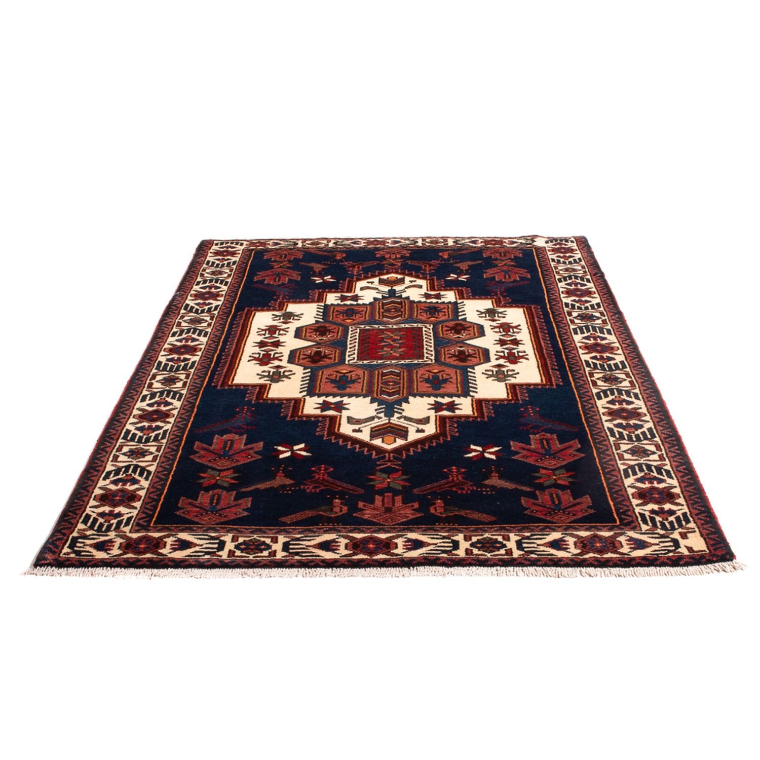 Tapis persan - Nomadic - 205 x 128 cm - bleu foncé