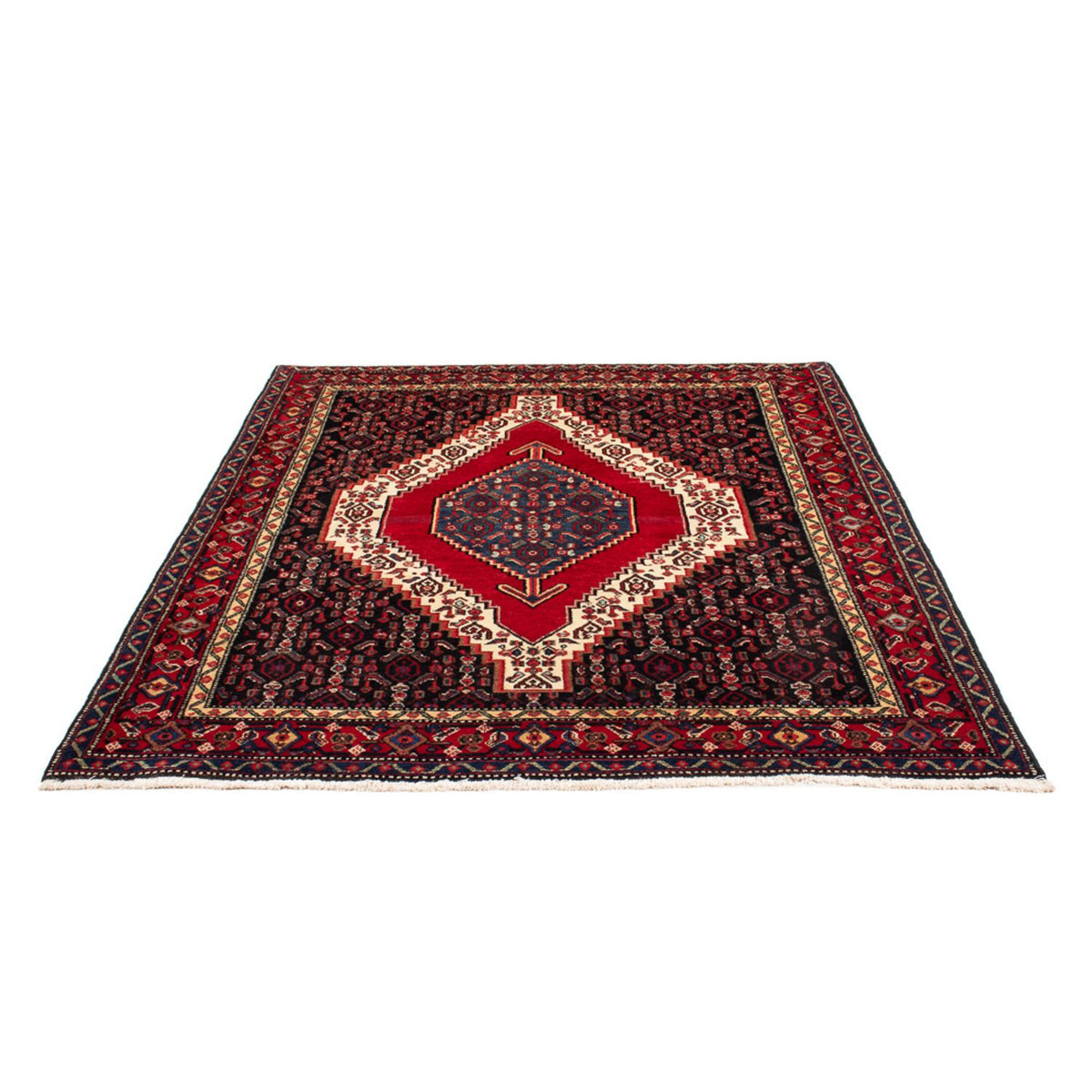 Tapis persan - Classique - 193 x 143 cm - bleu foncé