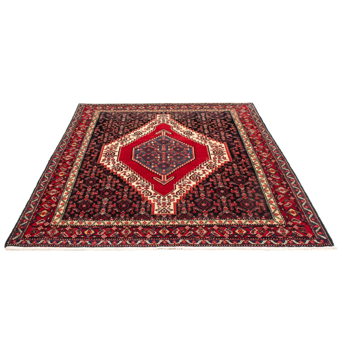 Tapis persan - Classique - 196 x 140 cm - bleu foncé