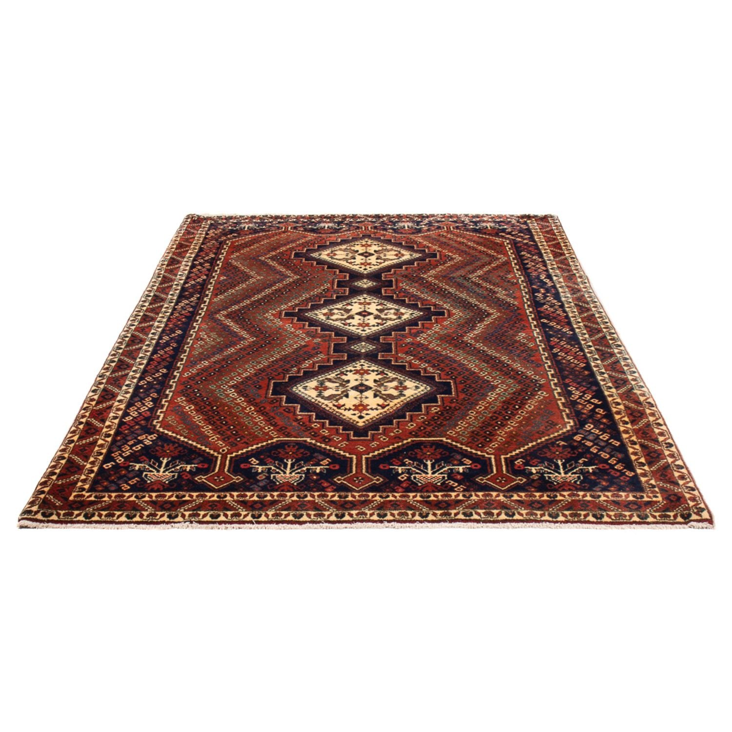 Tapis persan - Nomadic - 208 x 142 cm - rouge