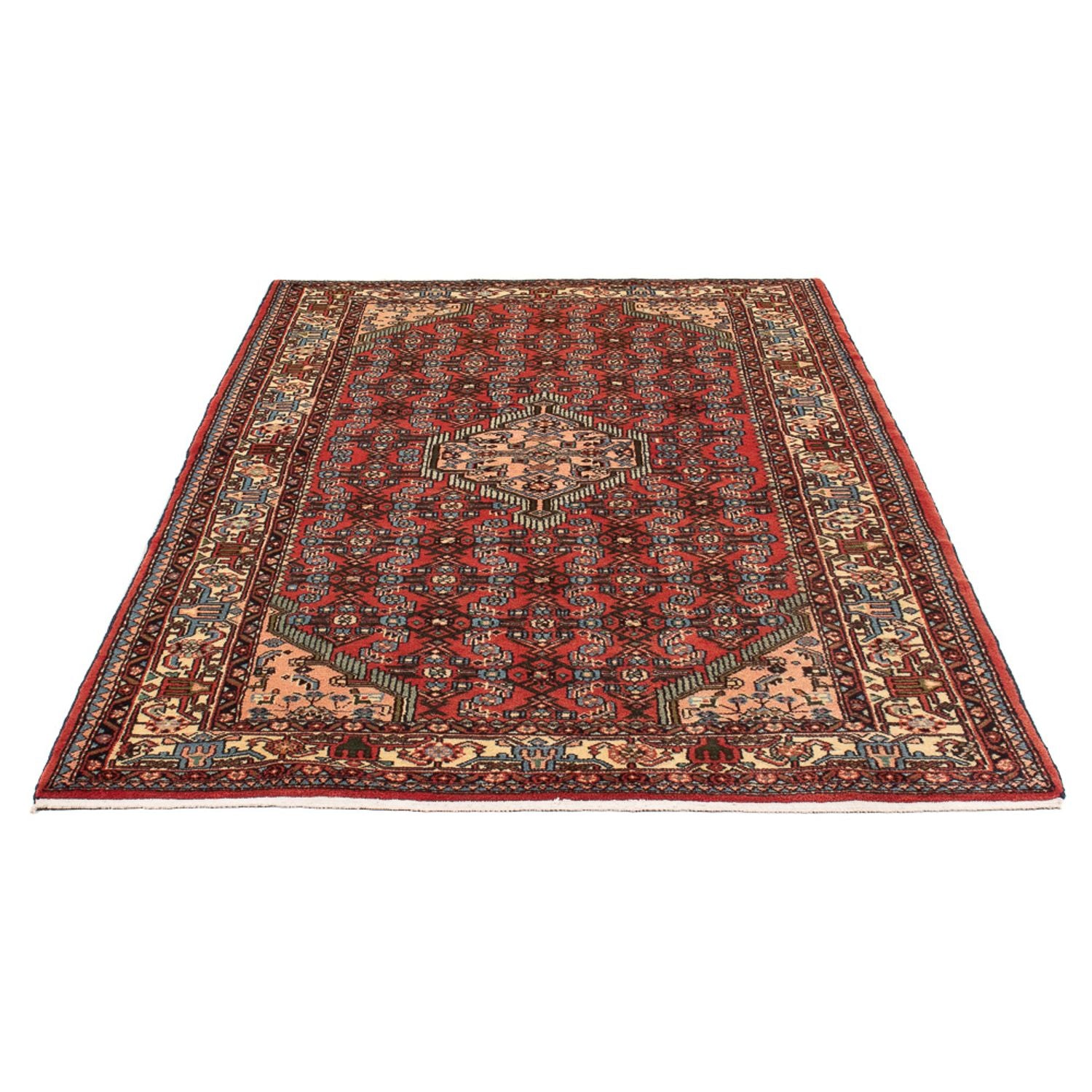 Tapis persan - Nomadic - 207 x 132 cm - rouge