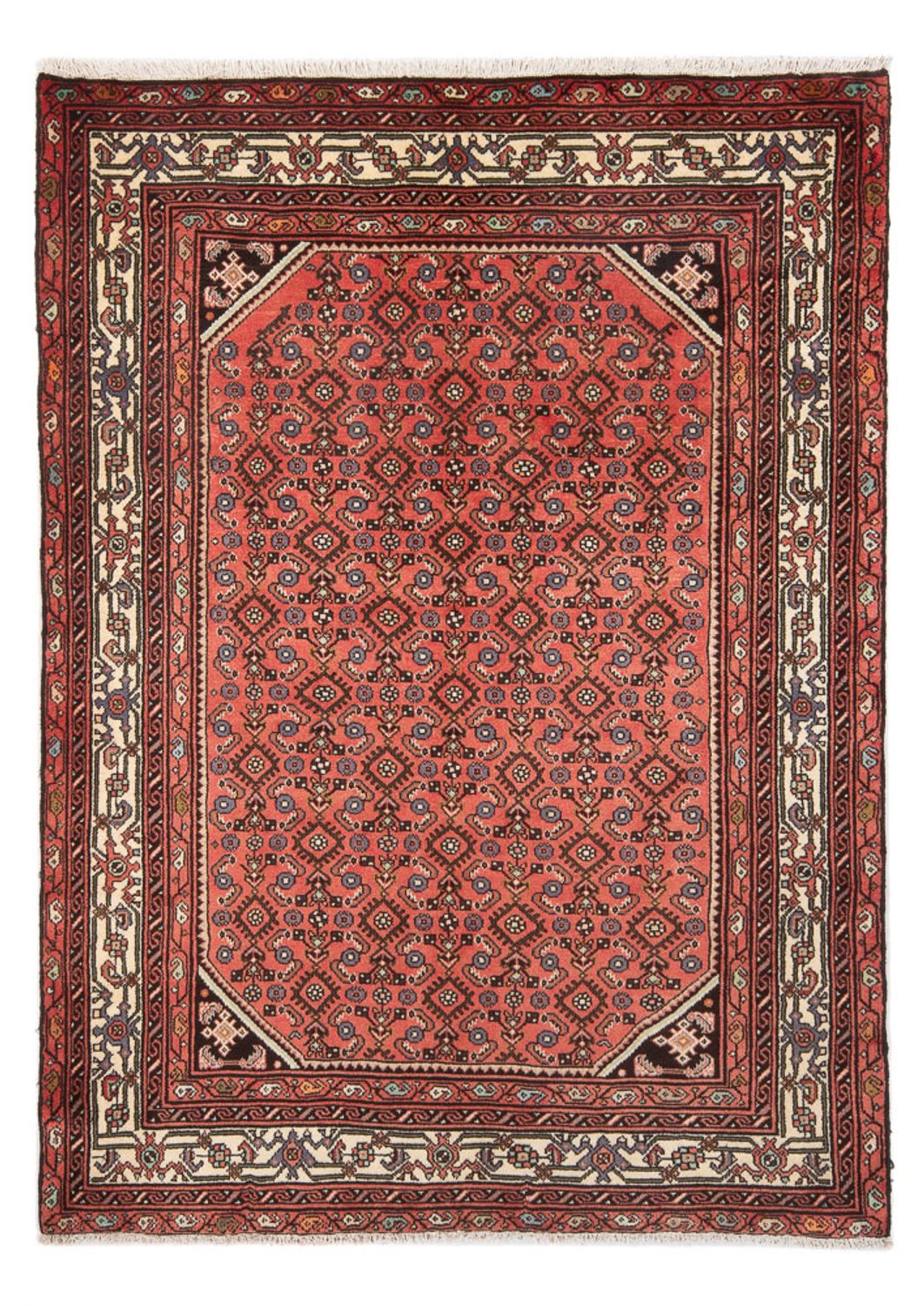 Tapis persan - Nomadic - 196 x 144 cm - rouge