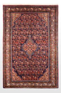 Tapis persan - Nomadic - 215 x 132 cm - bleu foncé