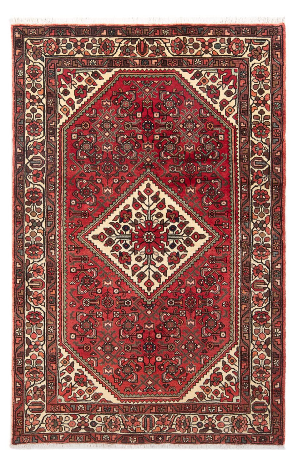 Tapis persan - Nomadic - 198 x 136 cm - rouge