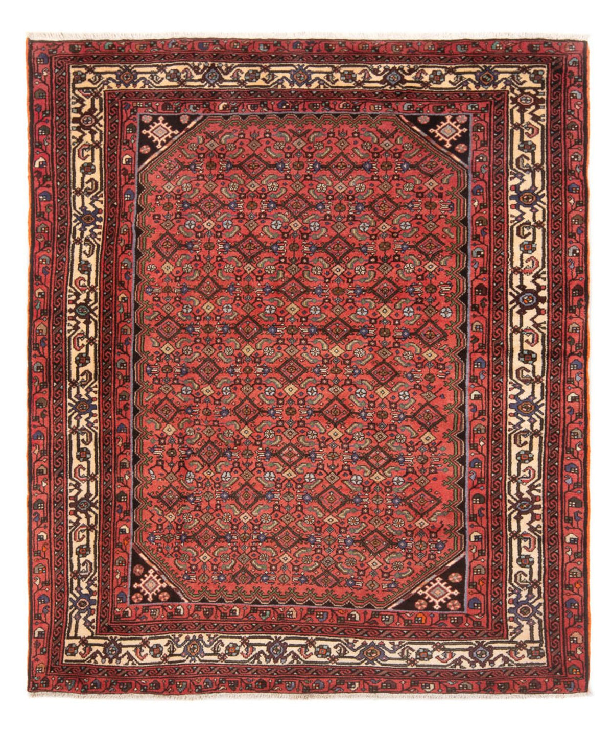 Tapis persan - Nomadic - 202 x 160 cm - rouge