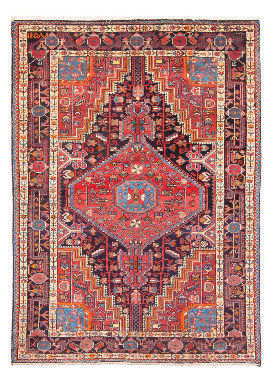 Tapis persan - Nomadic - 234 x 155 cm - rouge clair