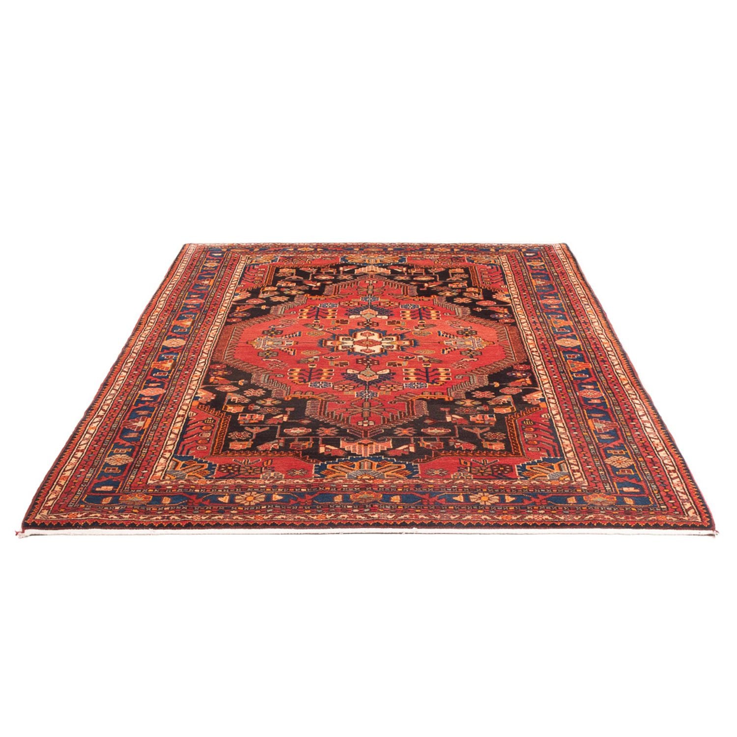 Tapis persan - Nomadic - 221 x 154 cm - rouge clair