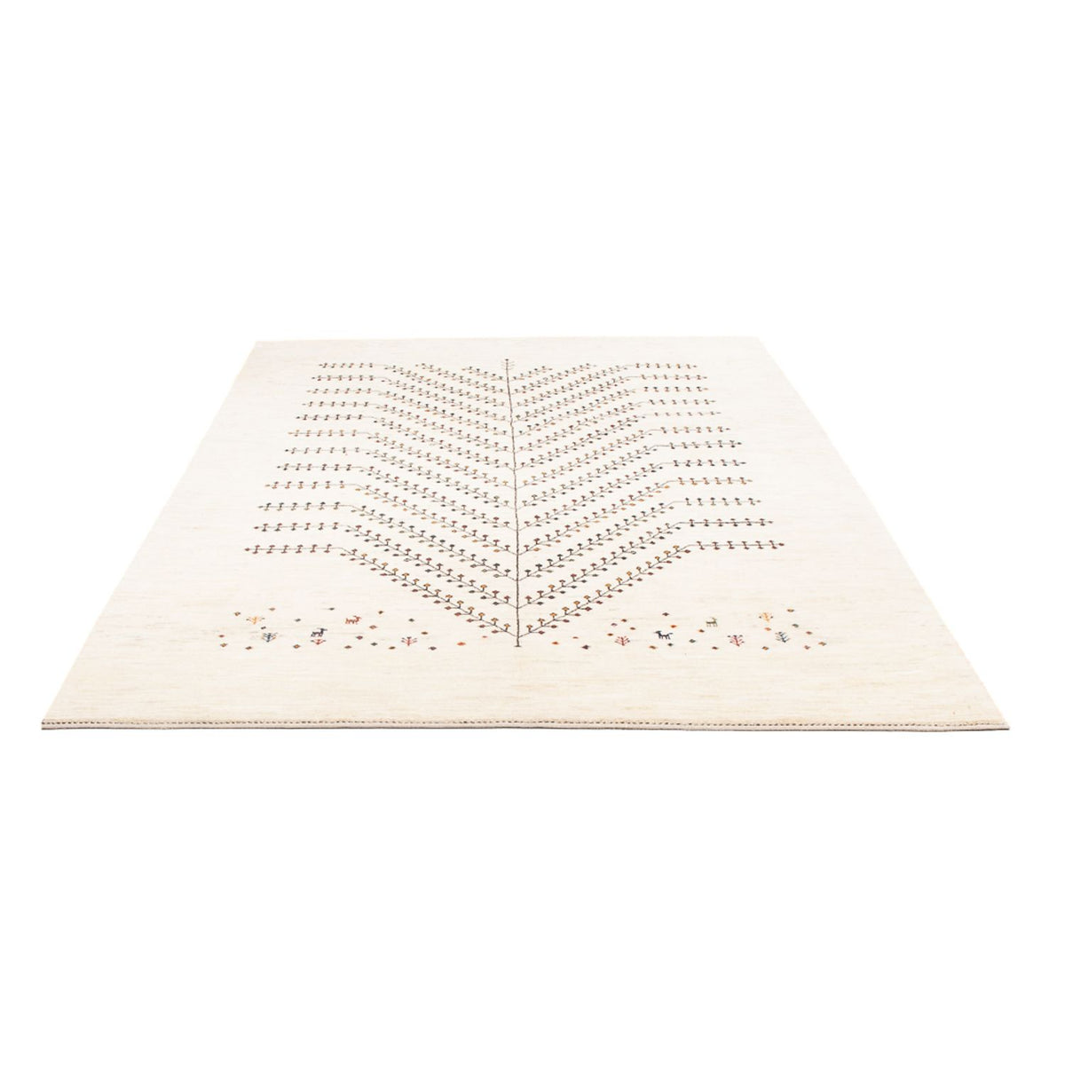 Tapis Gabbeh - Loribaft Persan - 233 x 166 cm - blanc