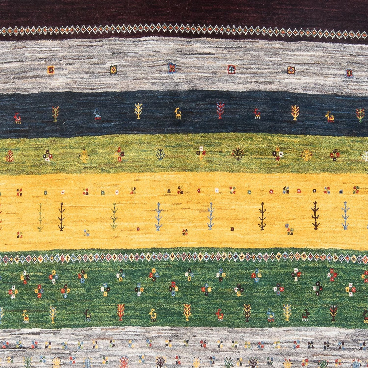 Tapis Gabbeh - Loribaft Persan - 260 x 178 cm - multicolore