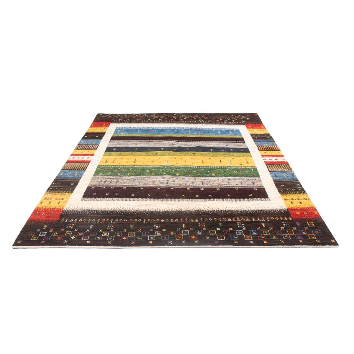 Tapis Gabbeh - Loribaft Persan - 260 x 178 cm - multicolore