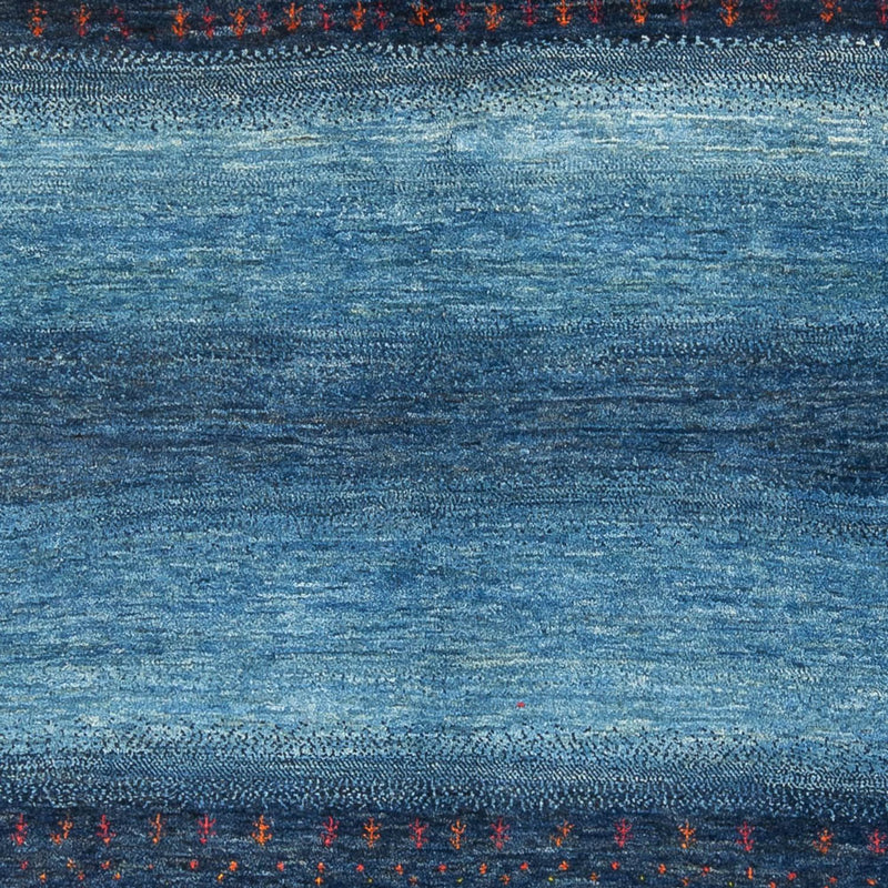Tapis Gabbeh - Loribaft Persan - 216 x 183 cm - bleu foncé
