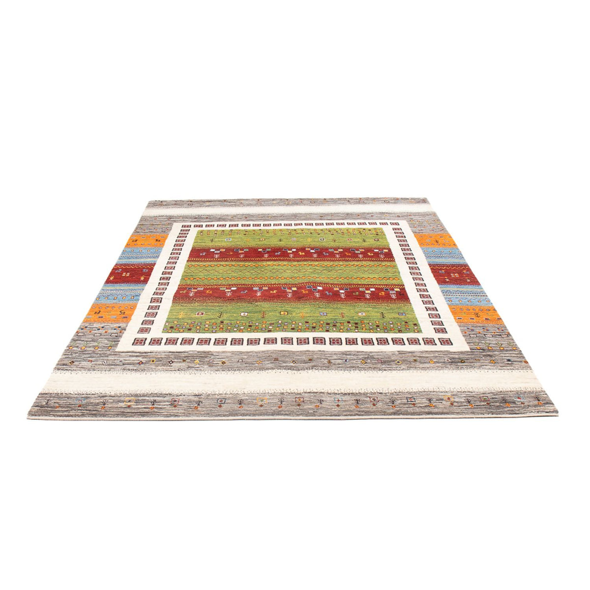 Tapis Gabbeh - Loribaft Persan - 249 x 173 cm - multicolore