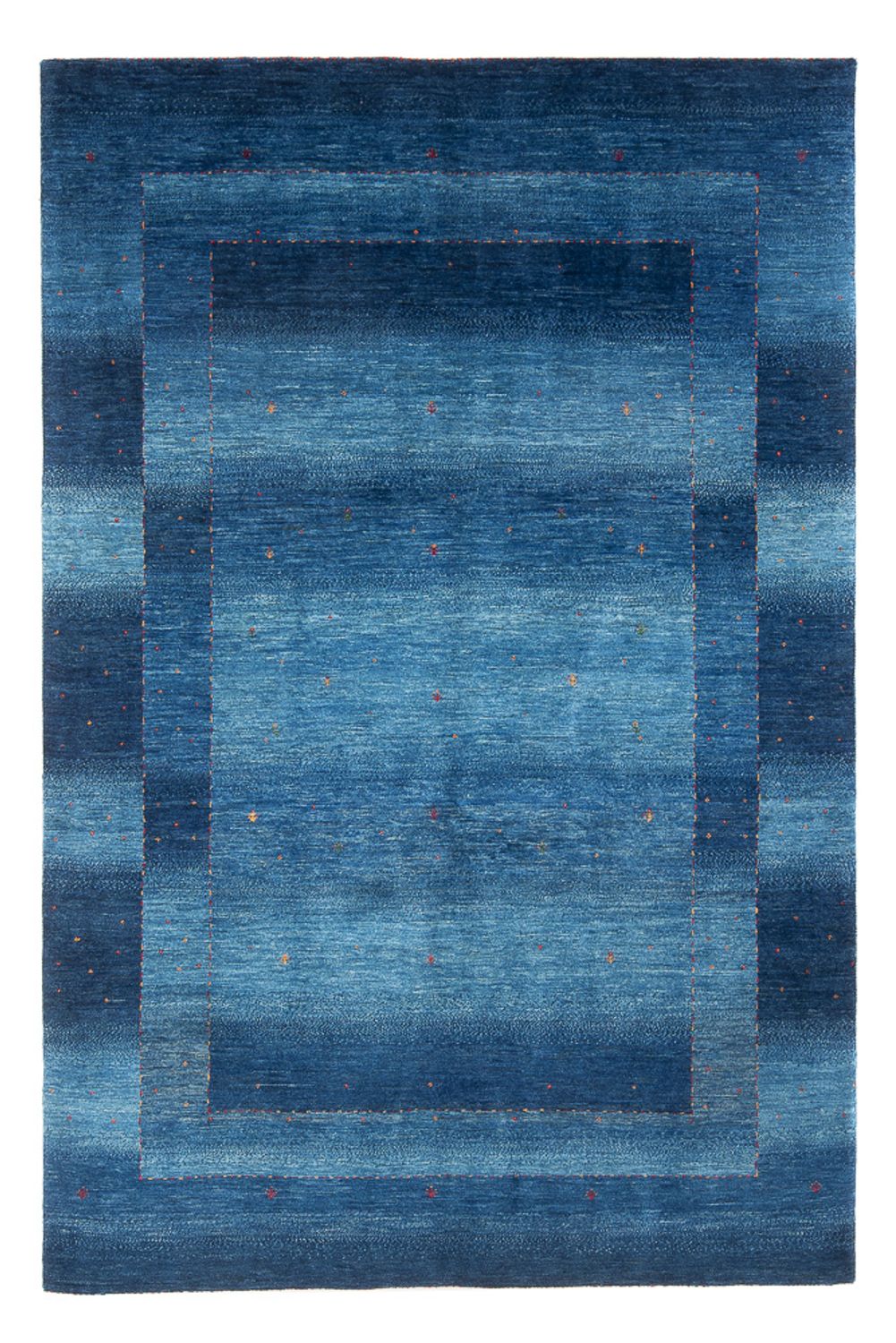 Tapis Gabbeh - Loribaft Persan - 252 x 173 cm - bleu foncé