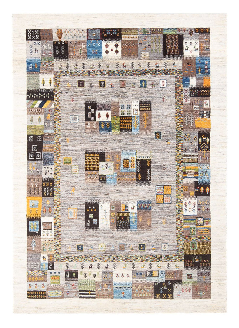 Tapis Gabbeh - Loribaft Persan - 236 x 164 cm - multicolore