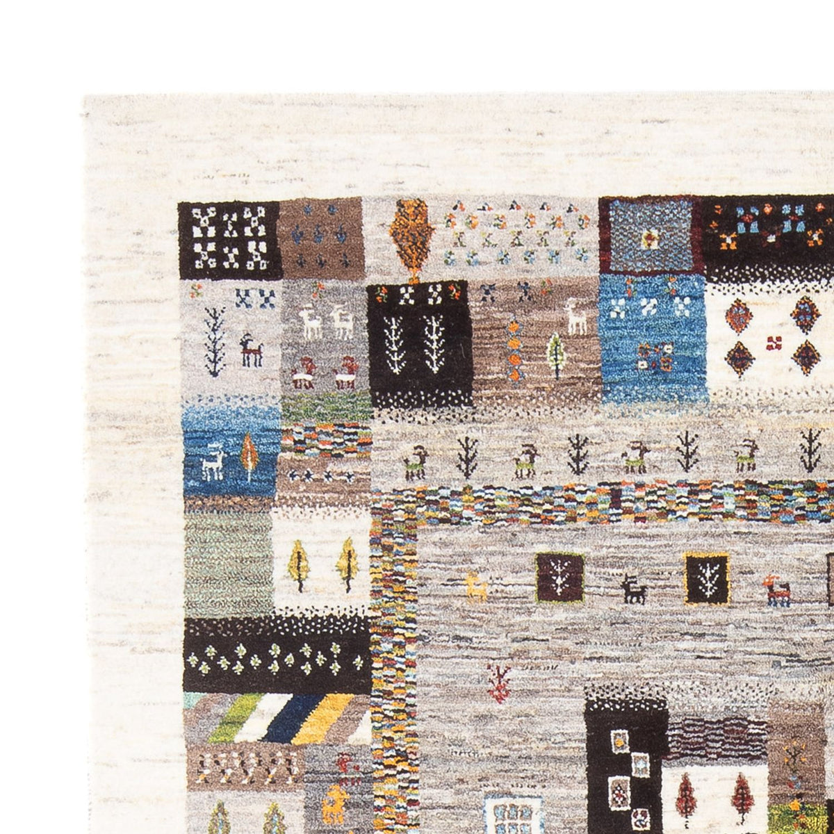 Tapis Gabbeh - Loribaft Persan - 236 x 164 cm - multicolore