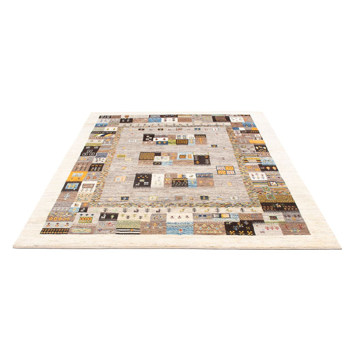 Tapis Gabbeh - Loribaft Persan - 236 x 164 cm - multicolore