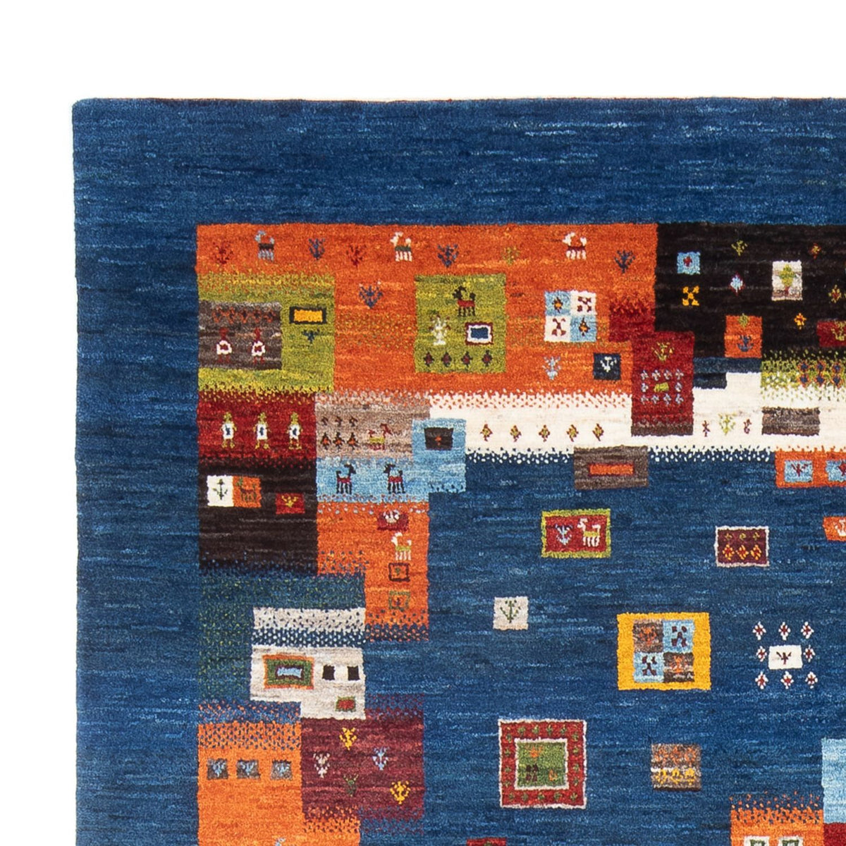 Tapis Gabbeh - Loribaft Persan - 254 x 178 cm - multicolore