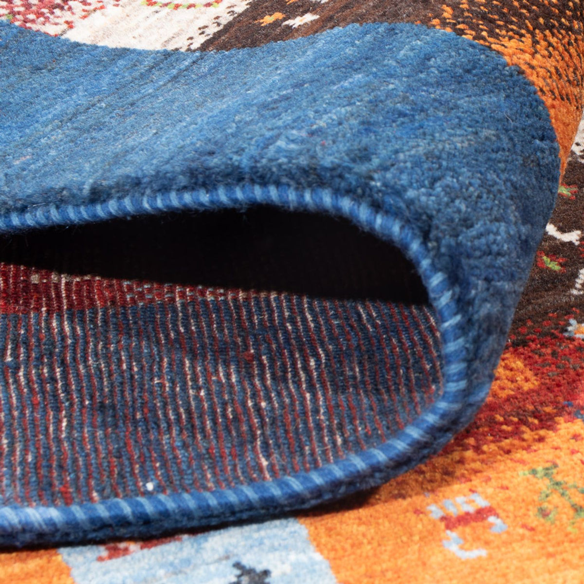 Tapis Gabbeh - Loribaft Persan - 254 x 178 cm - multicolore