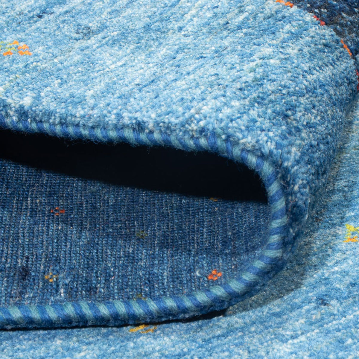 Tapis Gabbeh - Loribaft Persan - 250 x 170 cm - bleu foncé