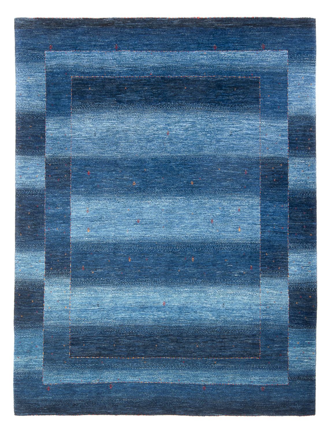 Tapis Gabbeh - Loribaft Persan - 232 x 179 cm - bleu de mer
