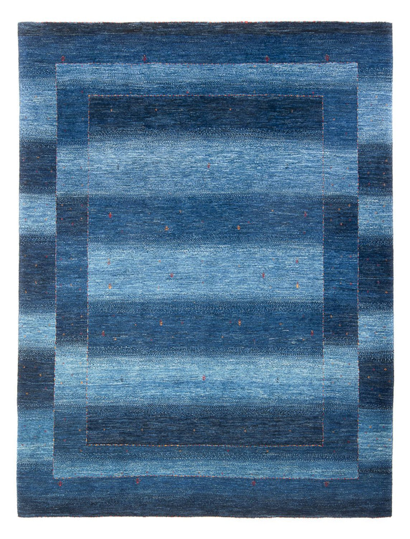 Tapis Gabbeh - Loribaft Persan - 232 x 179 cm - bleu de mer