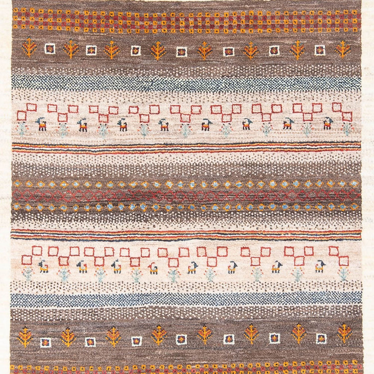 Tapis Gabbeh - Loribaft Persan - 226 x 160 cm - multicolore