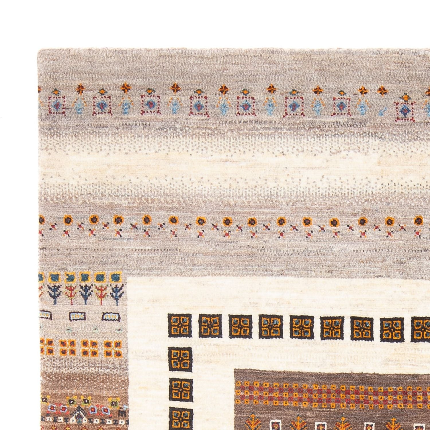 Tapis Gabbeh - Loribaft Persan - 226 x 160 cm - multicolore