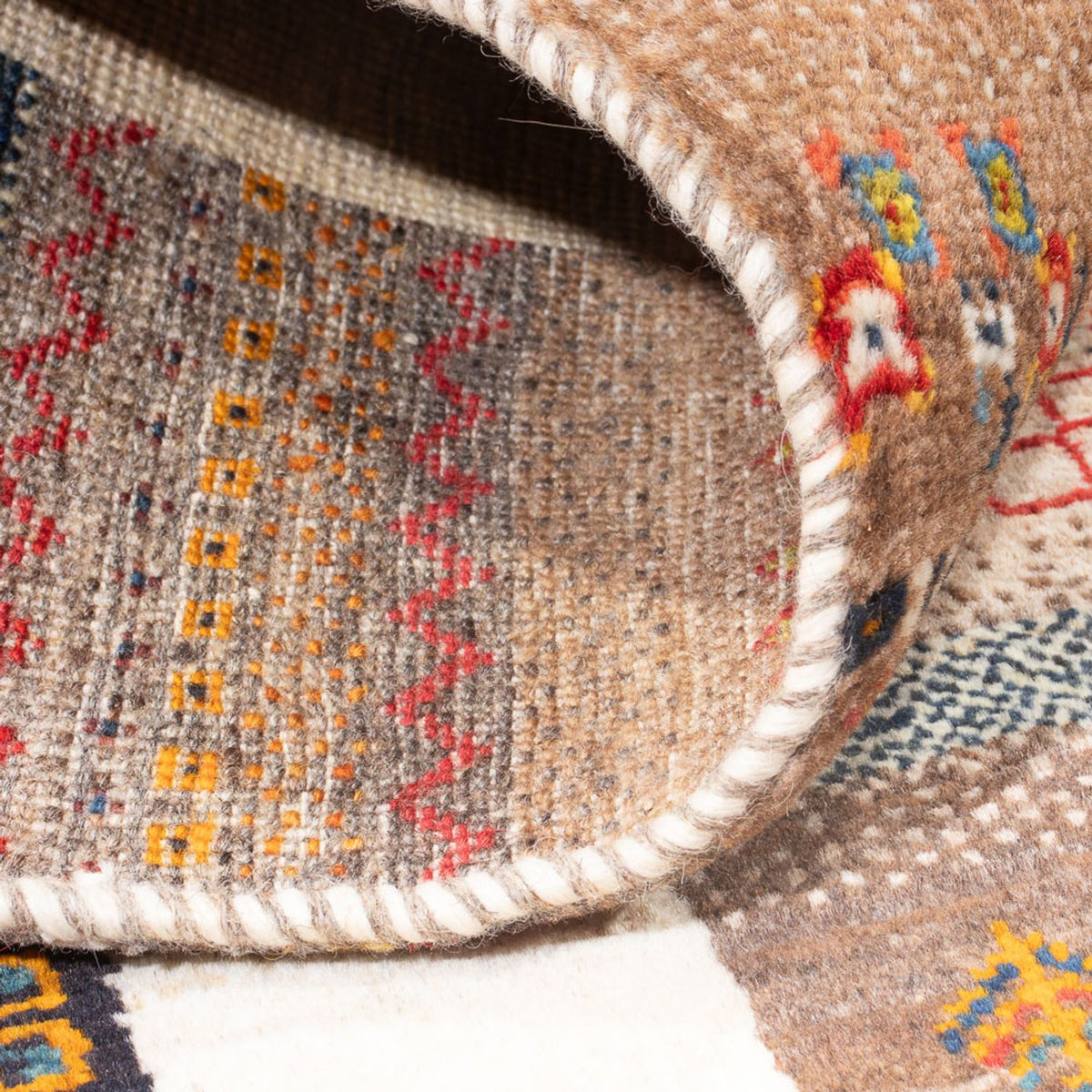 Tapis Gabbeh - Loribaft Persan - 226 x 160 cm - multicolore