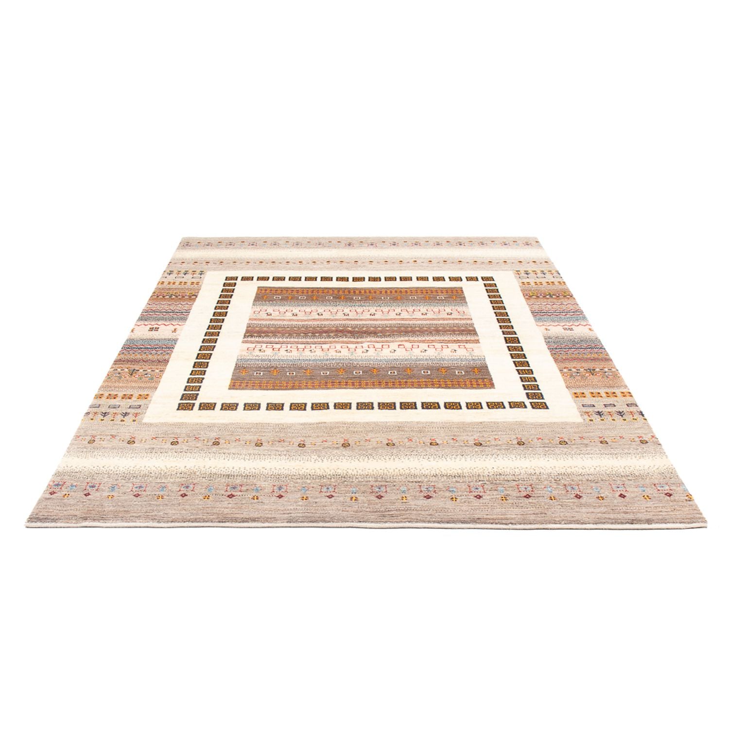 Tapis Gabbeh - Loribaft Persan - 226 x 160 cm - multicolore