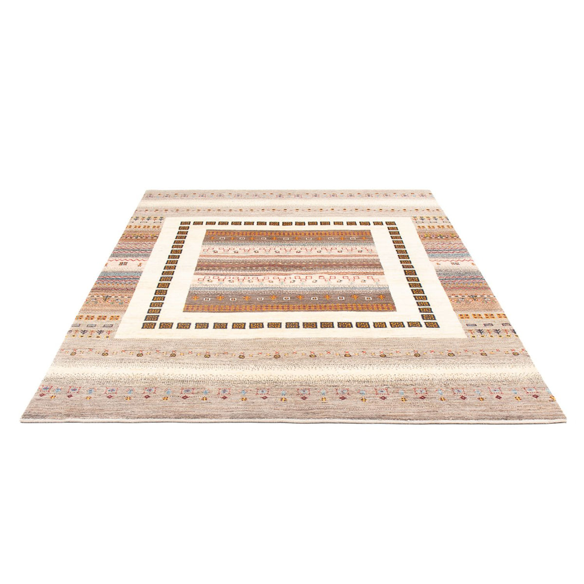 Tapis Gabbeh - Loribaft Persan - 226 x 160 cm - multicolore