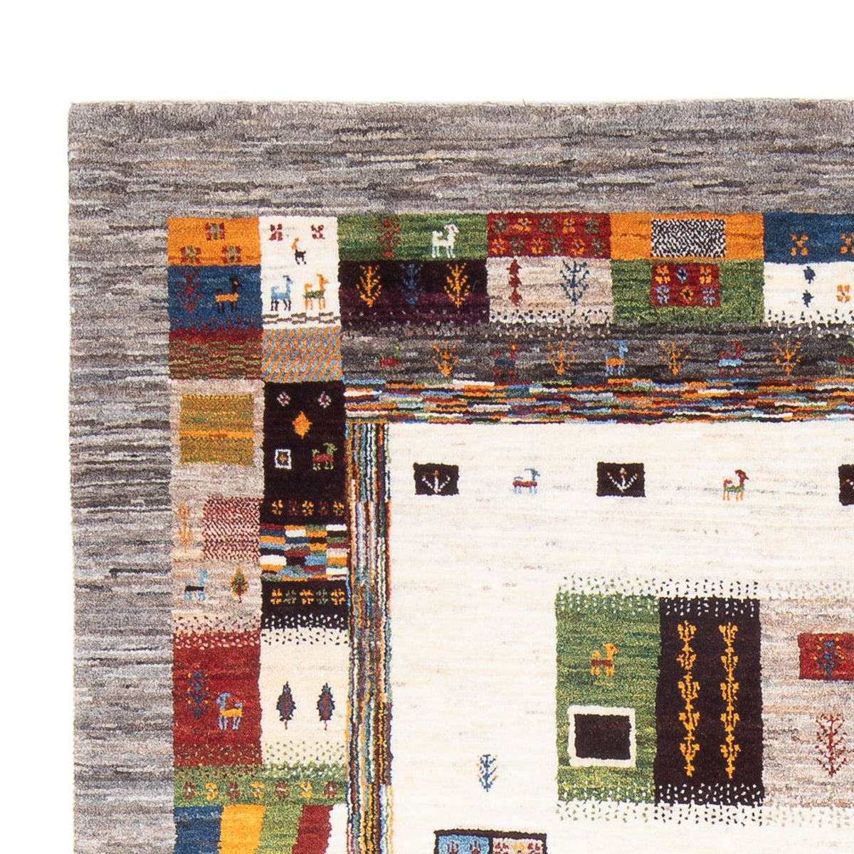 Tapis Gabbeh - Loribaft Persan - 258 x 178 cm - multicolore