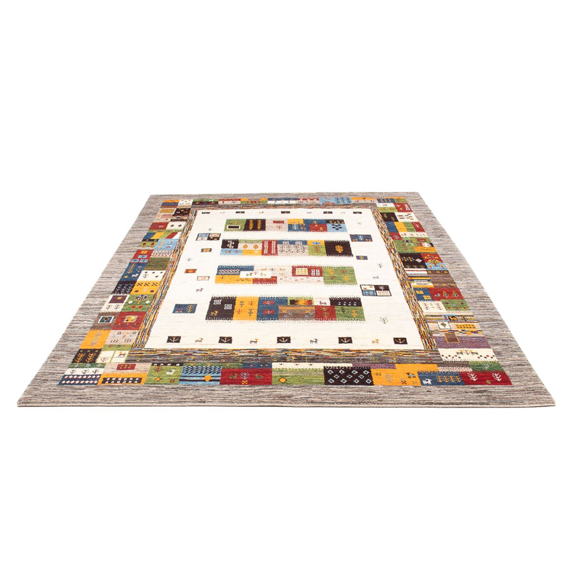 Tapis Gabbeh - Loribaft Persan - 258 x 178 cm - multicolore