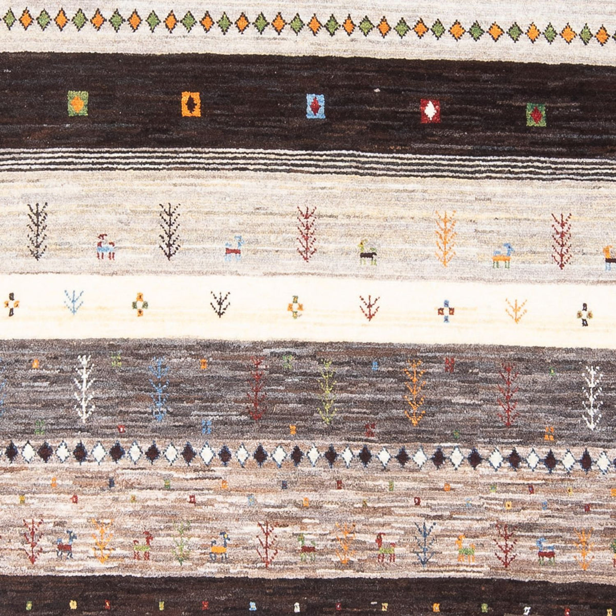 Tapis Gabbeh - Loribaft Persan - 248 x 175 cm - multicolore