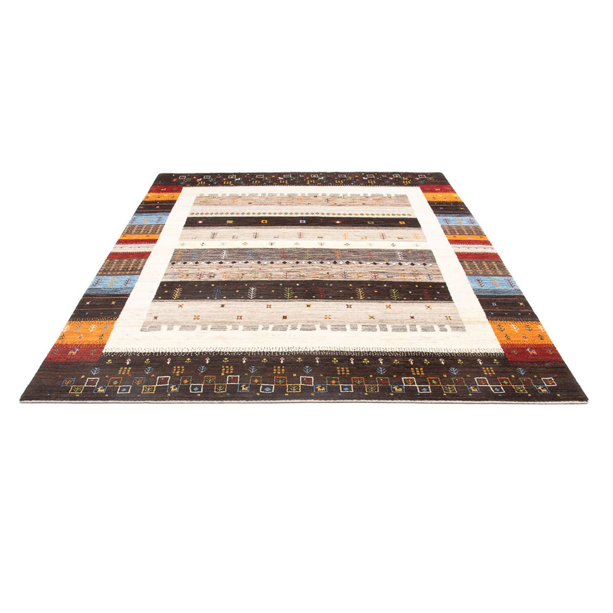 Tapis Gabbeh - Loribaft Persan - 248 x 175 cm - multicolore