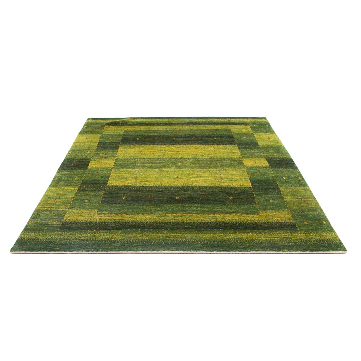 Tapis Gabbeh - Loribaft Persan - 243 x 166 cm - vert foncé