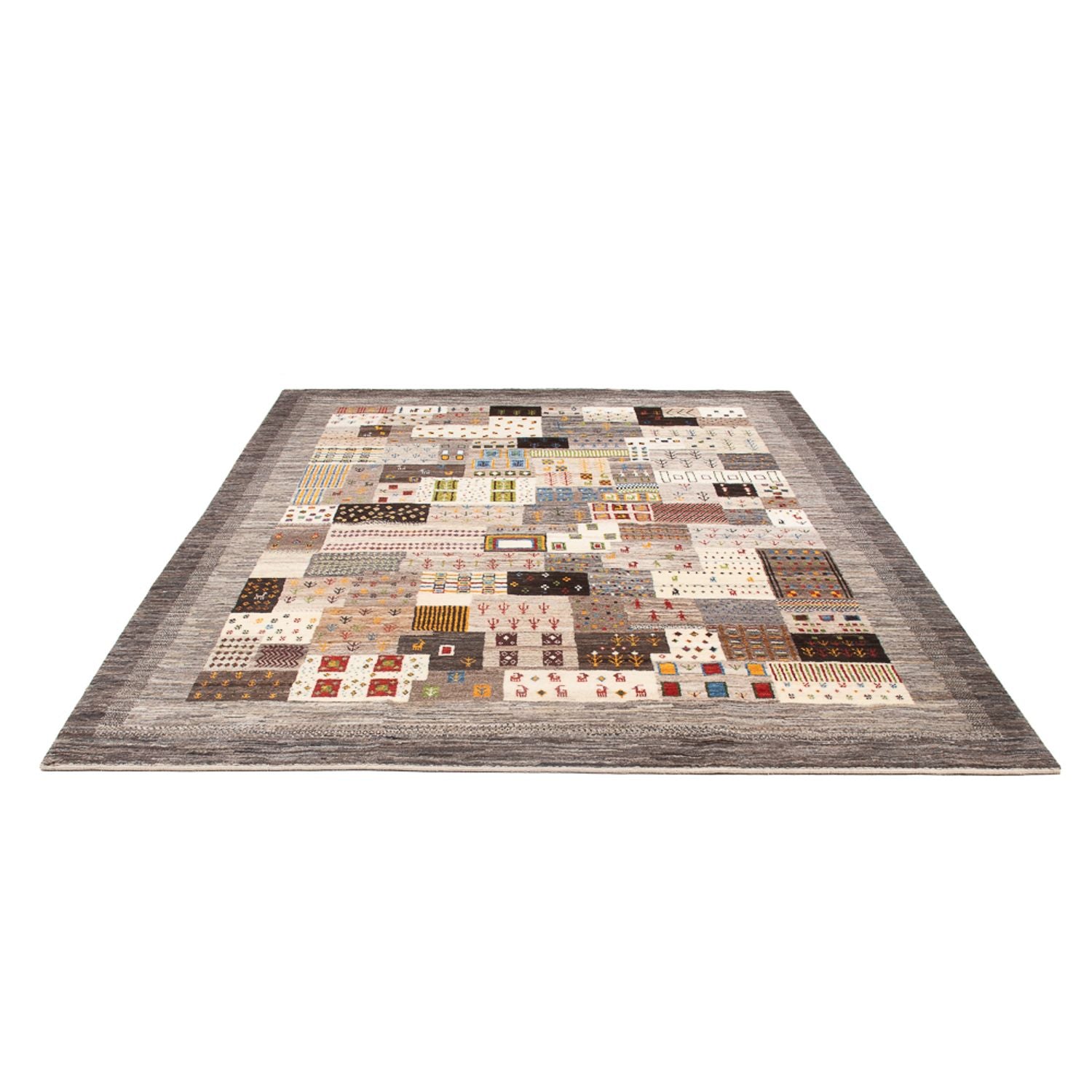 Tapis Gabbeh - Loribaft Persan - 255 x 196 cm - multicolore