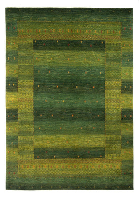 Tapis Gabbeh - Loribaft Persan - 297 x 200 cm - vert foncé