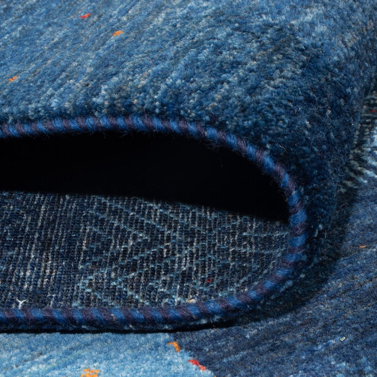 Tapis Gabbeh - Loribaft Persan - 287 x 196 cm - bleu de mer