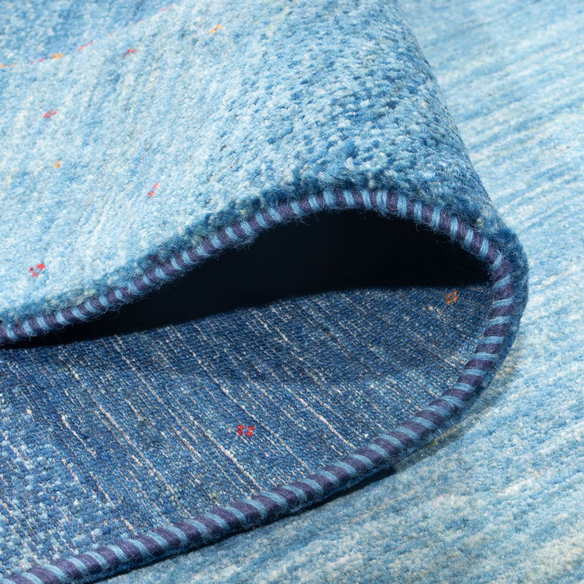 Tapis Gabbeh - Loribaft Persan - 297 x 216 cm - bleu de mer