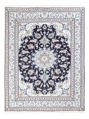 Tapis persan - Nain - Royal - 198 x 147 cm - bleu foncé