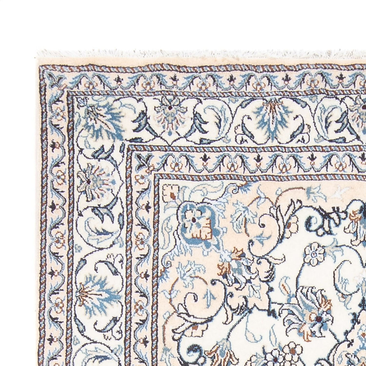 Tapis persan - Nain - Royal - 210 x 146 cm - crème